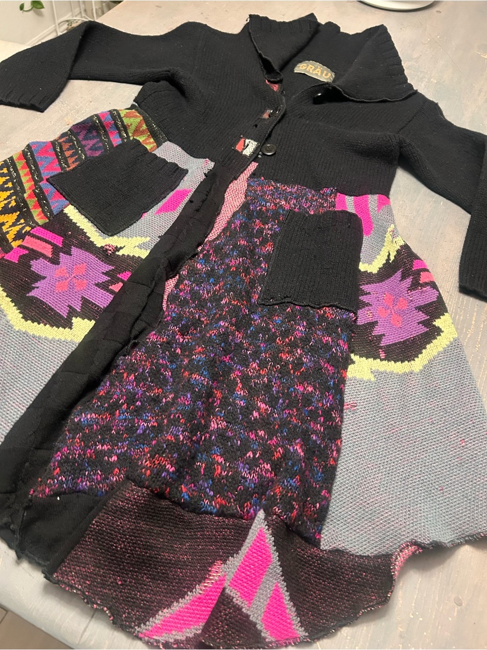 Y2k Bohemian GRAU sweater